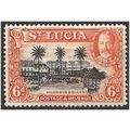 St Lucia 1935 SG120 6d Black & Orange Mounted M...