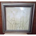 Live, Laugh, Love Framed Wall Hanging