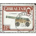 GIBRALTAR, Artillery, brown 1987, 22p