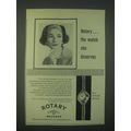 1959 Rotary Gala Watch Ad - the watch she deserves
