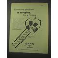 1959 Rotary Golden Heart Watch Ad - Someone Longing