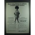 1986 Foster Parents Plan Ad - Achieve a Small M...