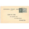 Canada #P47 USED 1933 Arch Type 12, Fergus ONT,...