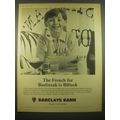 1966 Barclays Bank Ad - The French for Beefsteak is Bifteck