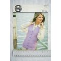 Vintage: Sirdar 5571 sleeveless jacket, DK & 4 ...