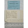 1973 The Housman Society Membership Ticket & re...