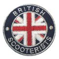British Scooterist GB Union Flag Britain Iron/ ...
