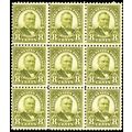 560, Mint NH 8¢ Grant Block of Nine CV $720 - S...