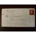 GB QV 1d Red stamp 90 cover Laurencekirk Aberde...
