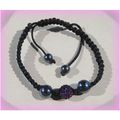 Crystal Purple Disco Black Hematite Shambala Br...