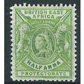 British East Africa 1896 SG65 1/2a Yellow-Green...