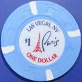 Paris. $1 Casino Chip. Las Vegas, NV. Z23.