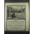 1918 Denver Tourist Bureau Ad - National Parks ...