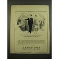1942 Arrow Ties Ad - Cartoon by Richard Decker