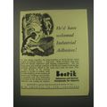 1949 Bostik Adhesives and Sealing Compounds Ad - He'd have welcomed industrial