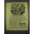 1949 Bostik Adhesives and Sealing Compounds Ad - Increased Production