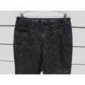 Womens Apt. 9 Navy Blue Jean 33 Waist Gold Sten...