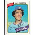 1980 Topps baseball card 93 Dave Roberts - Rangers