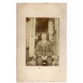 SMART YOUNG MAN antique photograph postcard dra...
