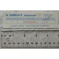 c1981 receipt A. Sabella's Restaurant, Fisherma...