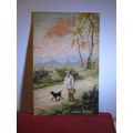 'FATHER'S DINNER', FARM LIFE unused antique pos...