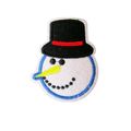 Snowman Iron On Patch Badge Motif Decoration Fu...