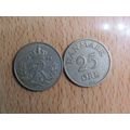 Denmark 1954 25 Ore Coin