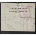 I.J. & J. MENDES,COMMERCIAL RD ,LONDON,E1, 2OCT...
