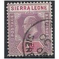 Sierra Leone 1904 SG87 1d Dull Purple & Rosine ...