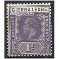 Sierra Leone 1924 SG132 1d Bright Violet Mounte...