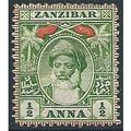 Zanzibar 1899 SG188 1/2a Yellow-Green Mounted M...