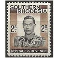 Southern Rhodesia 1937 SG50 2/- Black & Brown U...