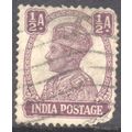 India 1940 - SG 266 - KGV1 ½a purple - used