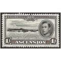 Ascension Island 1938 SG44 1/- Black & Sepia Mo...