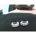 Vintage Monet Crystal Hoop Earring