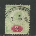 GB 1901 - 11 KEV11 2d Green/Red Jubilee Wmk 49 ...