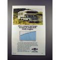 1971 Chevrolet Camper Pickup Truck Ad - Last Lo...