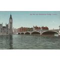 Big Ben and Westminster Bridge London Postcard ...