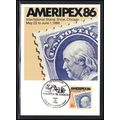 Postcard Event Cancel 2145 22c AMERIPEX '86 Box...