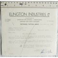 1952 letter Elington Industries, Testwood, Tott...
