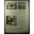 1953 Pan American Airlines Ad - How to spend 9 days in England