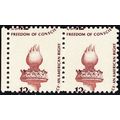 1594, Mint NH 12¢ Perf Shift Error Pair of Stam...