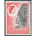 Swaziland 1962 2½c black & vermilion SG93 CTO