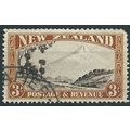 New Zealand 1936 SG590 3/- Chcoclate & Yellow-B...