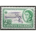 Cayman Islands 1954 SG153 2 1/2d Turquoise-Blue...