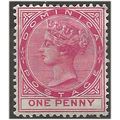 Dominica 1889 SG22a 1d Deep Carmine Mounted Min...