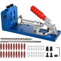 Pocket Hole Jig Kit Dowel Drill Joinery Screw K...