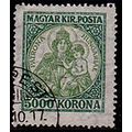 Hungary 1923 Madona & Child 5000k Used Stamp..