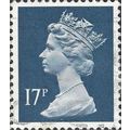 GB, Queen Elizabeth Machin, dark blue 1990, 17p...