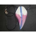 Unusual purple white blue gold dust glass leaf ...